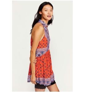 Free People Charlotte Sleeveless Print Orange Top